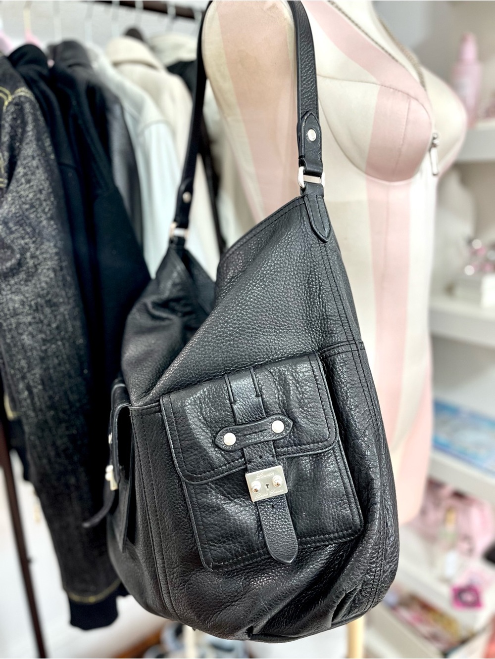 Ralph Lauren Genuine Leather Hobo Shoulder Bag💫